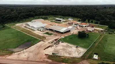 Aerial image of a job site